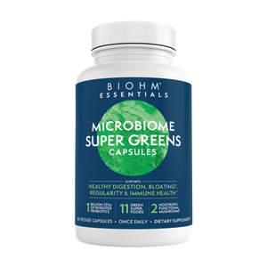 microbiome super greens capsules front