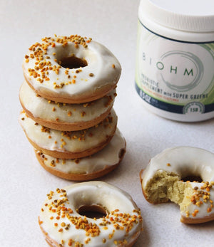 Super Greens Banana Donut with Yogurt Icing Recipe