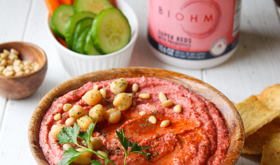 Red Beet Hummus with Super Reds