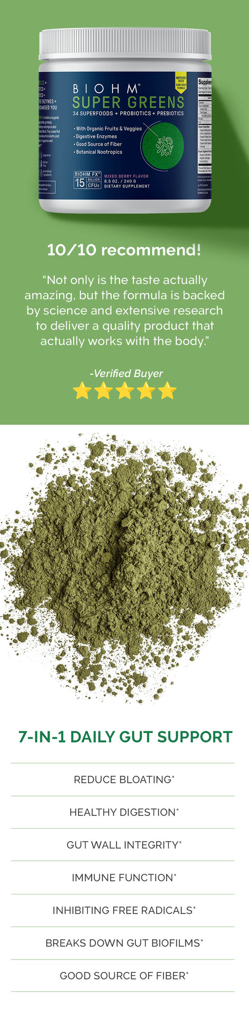 BIOHM Super Greens + Powder 