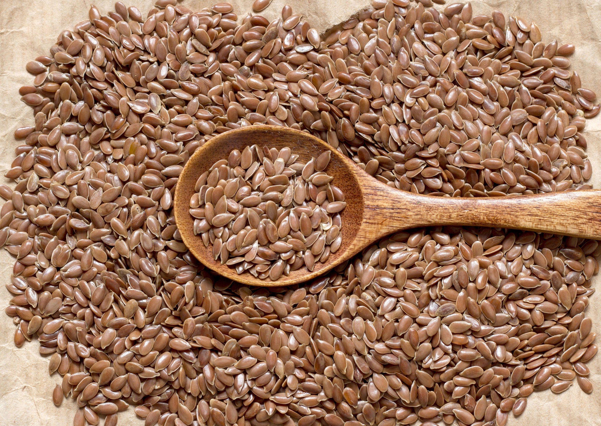 Flax seeds with spoon 