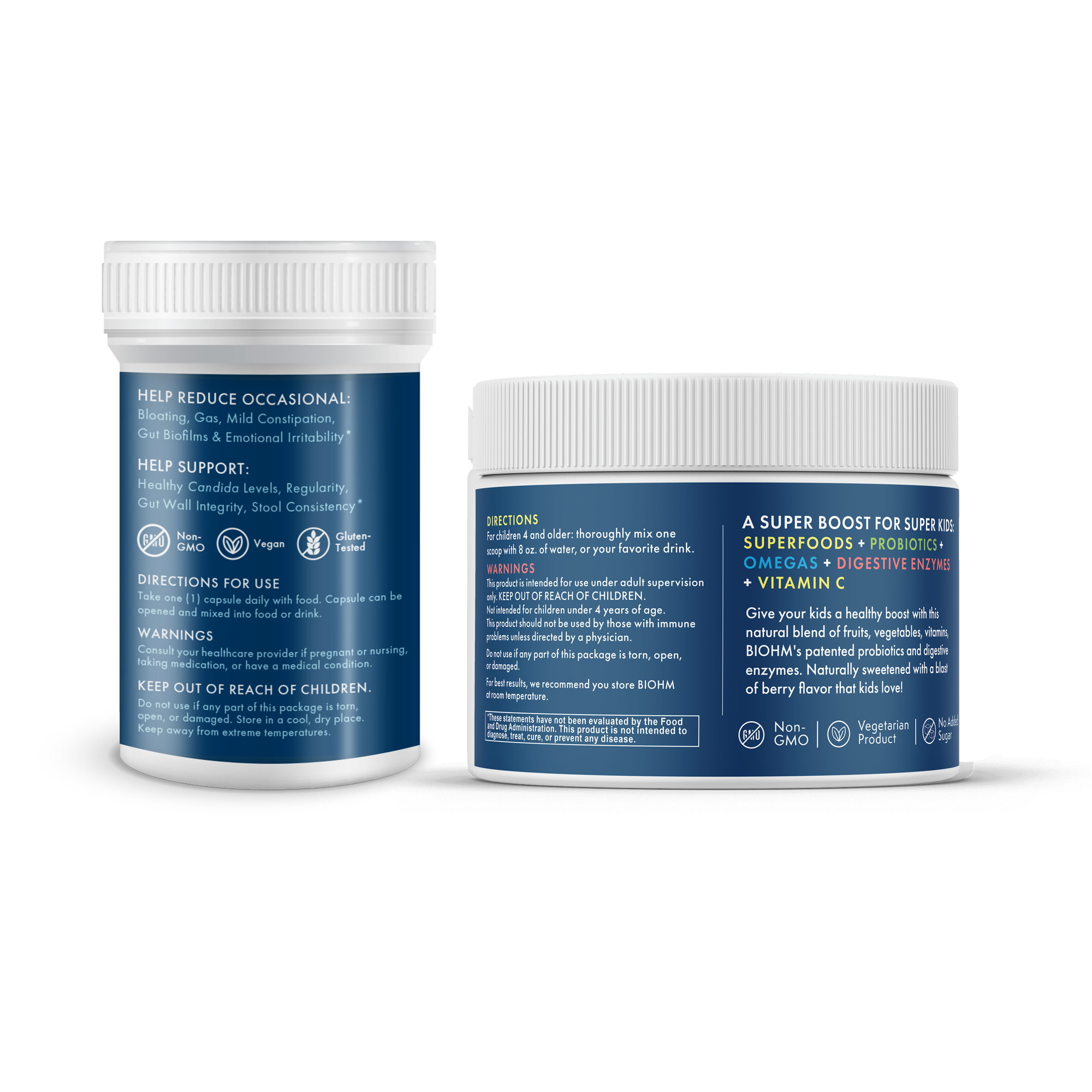 Family Bundle | Total Probiotic & Super Kids Powder | BIOHM Health