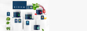 Complete BIOHM Products + mixture of fruits and veggies 
